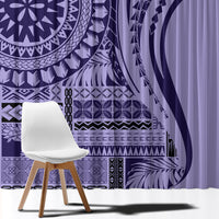 Samoa Siapo Arty Window Curtain Purple Style - Wonder Print Shop