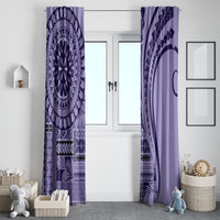 Samoa Siapo Arty Window Curtain Purple Style - Wonder Print Shop