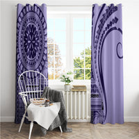 Samoa Siapo Arty Window Curtain Purple Style - Wonder Print Shop