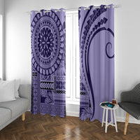 Samoa Siapo Arty Window Curtain Purple Style - Wonder Print Shop