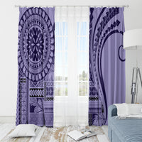 Samoa Siapo Arty Window Curtain Purple Style - Wonder Print Shop