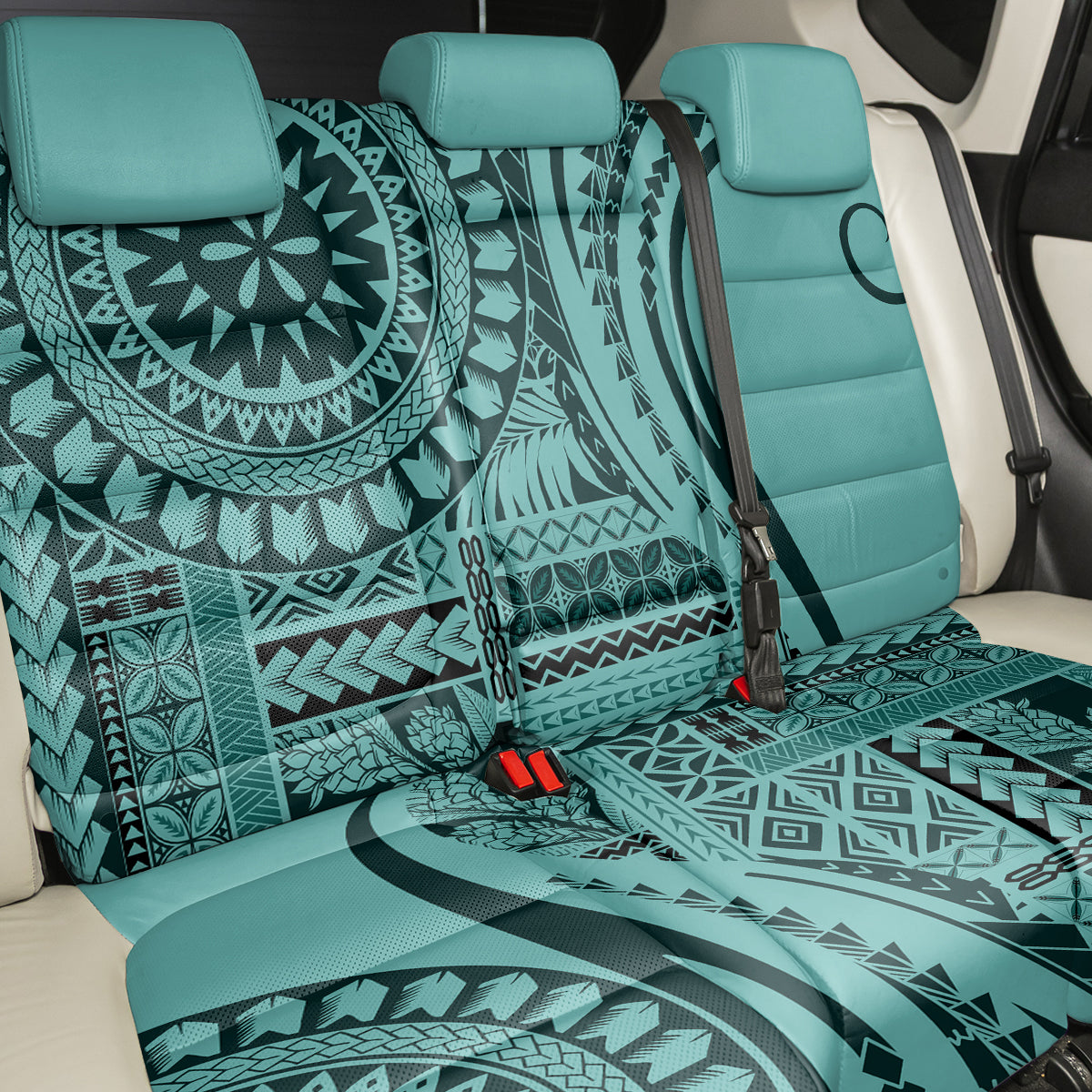 Samoa Siapo Arty Back Car Seat Cover Turquoise Style LT9 - Wonder Print Shop