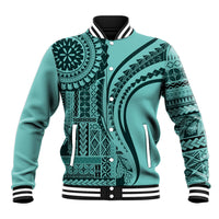 Samoa Siapo Arty Baseball Jacket Turquoise Style LT9 - Wonder Print Shop