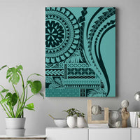 Samoa Siapo Arty Canvas Wall Art Turquoise Style LT9 - Wonder Print Shop