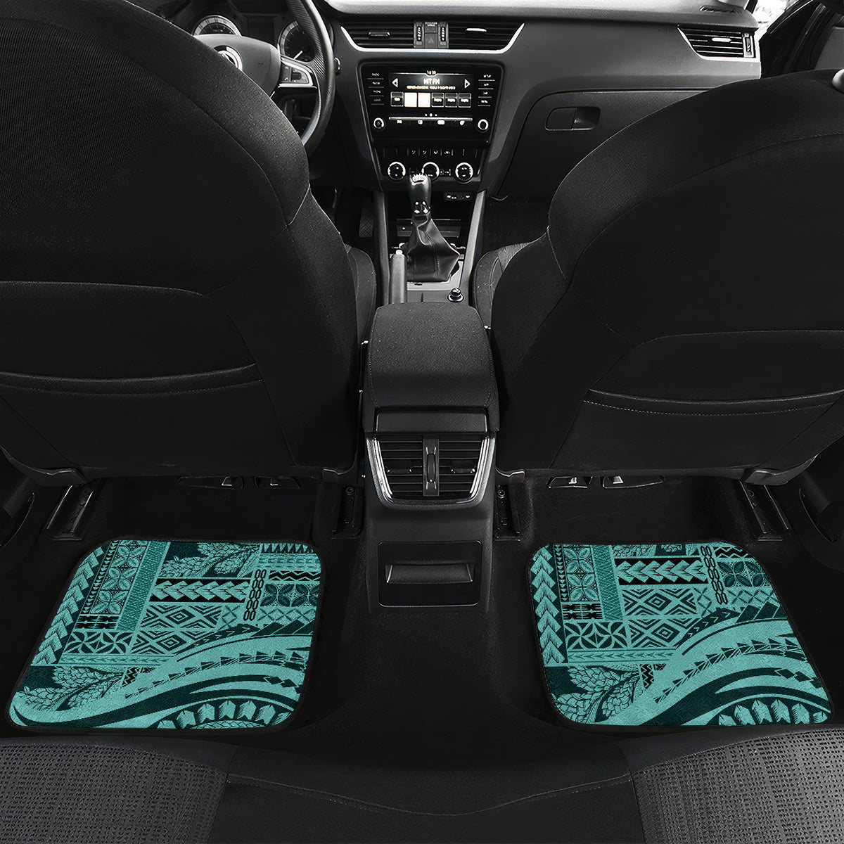 Samoa Siapo Arty Car Mats Turquoise Style LT9 - Wonder Print Shop