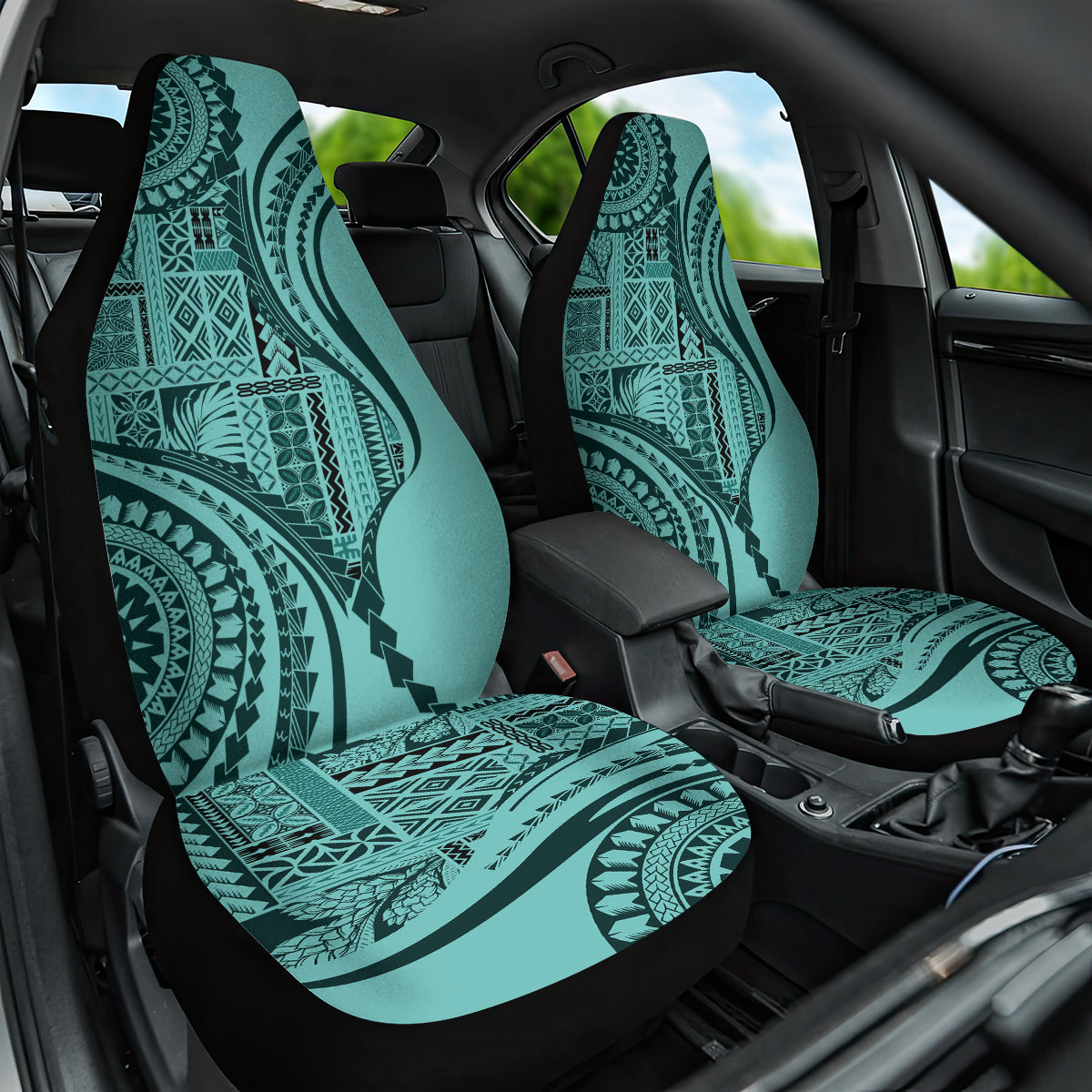 Samoa Siapo Arty Car Seat Cover Turquoise Style LT9 - Wonder Print Shop