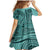 Samoa Siapo Arty Family Matching Mermaid Dress and Hawaiian Shirt Turquoise Style LT9 - Wonder Print Shop