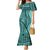 Samoa Siapo Arty Family Matching Mermaid Dress and Hawaiian Shirt Turquoise Style LT9 - Wonder Print Shop