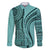 Samoa Siapo Arty Family Matching Off Shoulder Maxi Dress and Hawaiian Shirt Turquoise Style LT9 - Wonder Print Shop