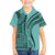 Samoa Siapo Arty Family Matching Off Shoulder Maxi Dress and Hawaiian Shirt Turquoise Style LT9 - Wonder Print Shop