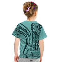 Samoa Siapo Arty Kid T Shirt Turquoise Style - Wonder Print Shop