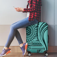 Samoa Siapo Arty Luggage Cover Turquoise Style - Wonder Print Shop