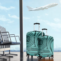 Samoa Siapo Arty Luggage Cover Turquoise Style - Wonder Print Shop
