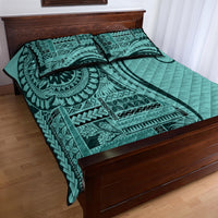 Samoa Siapo Arty Quilt Bed Set Turquoise Style - Wonder Print Shop