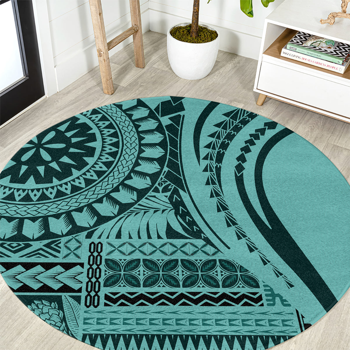 samoa-siapo-arty-round-carpet-turquoise-style