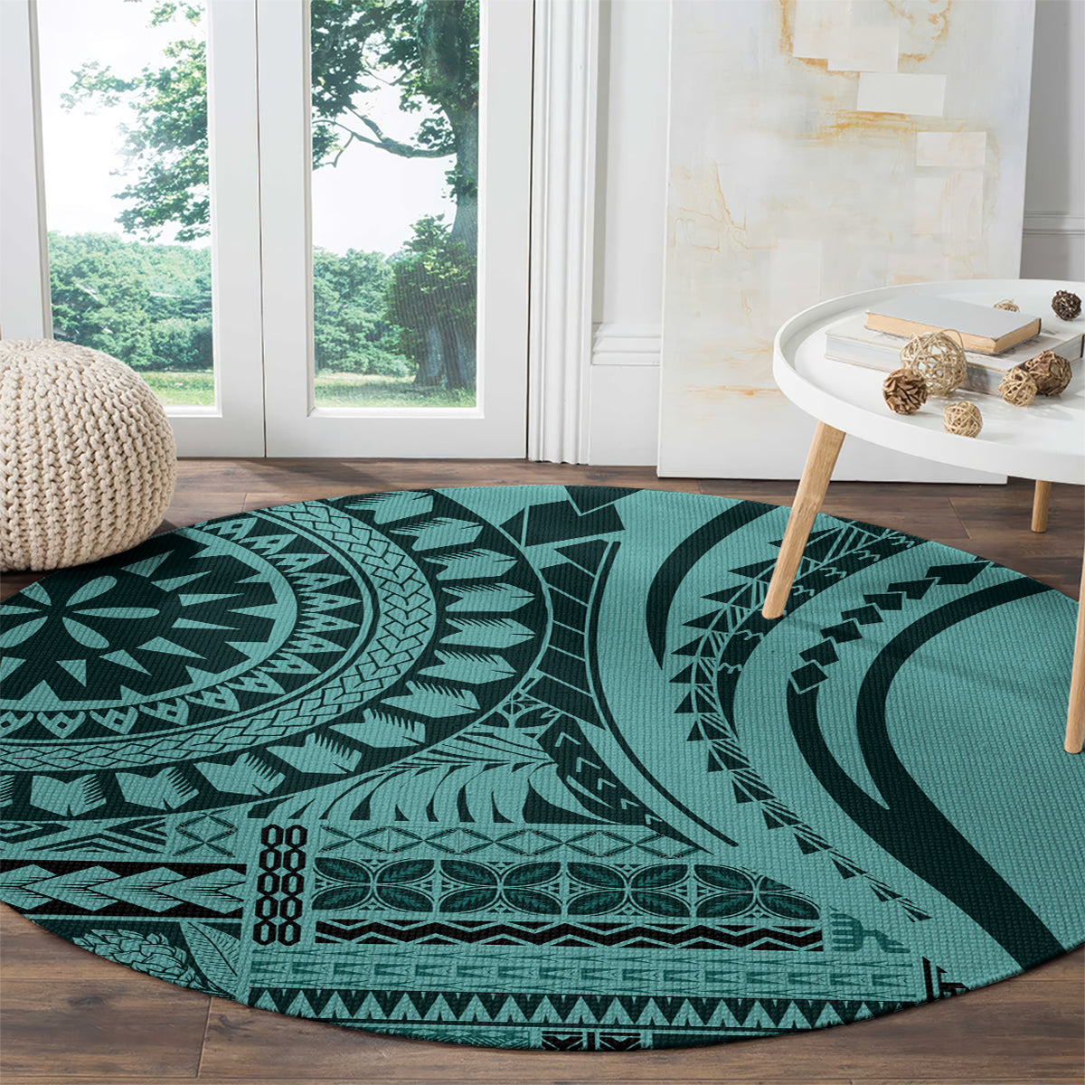 samoa-siapo-arty-round-carpet-turquoise-style