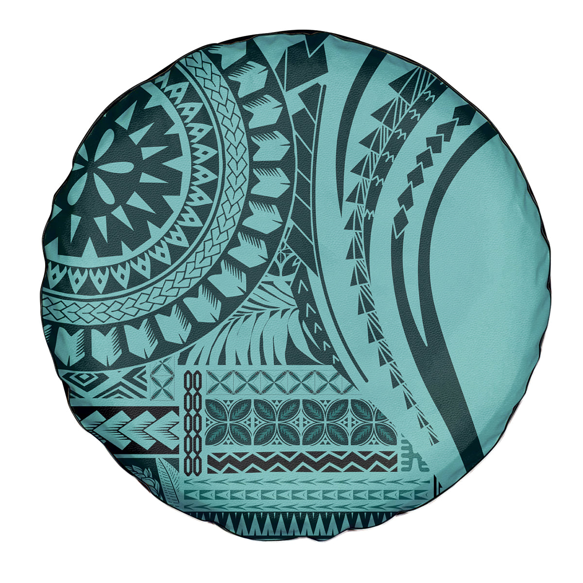 Samoa Siapo Arty Spare Tire Cover Turquoise Style - Wonder Print Shop