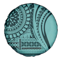 Samoa Siapo Arty Spare Tire Cover Turquoise Style - Wonder Print Shop