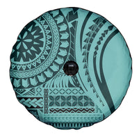Samoa Siapo Arty Spare Tire Cover Turquoise Style - Wonder Print Shop