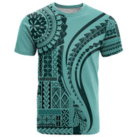 Samoa Siapo Arty T Shirt Turquoise Style - Wonder Print Shop