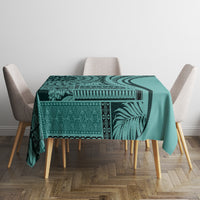 Samoa Siapo Arty Tablecloth Turquoise Style - Wonder Print Shop