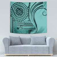 Samoa Siapo Arty Tapestry Turquoise Style - Wonder Print Shop