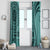 Samoa Siapo Arty Window Curtain Turquoise Style - Wonder Print Shop