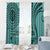 Samoa Siapo Arty Window Curtain Turquoise Style - Wonder Print Shop