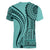 Samoa Siapo Arty Women V Neck T Shirt Turquoise Style - Wonder Print Shop