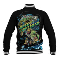Bass Fishing Fisherman Baseball Jacket Big Mouth Boat - Wonder Print Shop