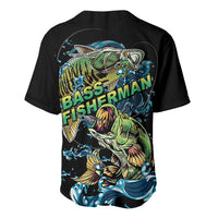Bass Fishing Fisherman Baseball Jersey Big Mouth Boat - Wonder Print Shop
