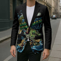 Bass Fishing Fisherman Blazer Big Mouth Boat - Wonder Print Shop