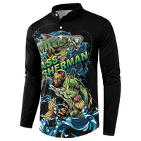 Bass Fishing Fisherman Button Sweatshirt Big Mouth Boat - Wonder Print Shop