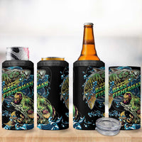 Bass Fishing Fisherman 4 in 1 Can Cooler Tumbler Big Mouth Boat - Wonder Print Shop