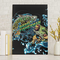 Bass Fishing Fisherman Canvas Wall Art Big Mouth Boat - Wonder Print Shop