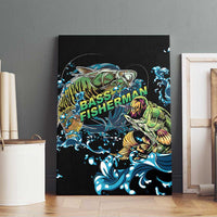 Bass Fishing Fisherman Canvas Wall Art Big Mouth Boat - Wonder Print Shop