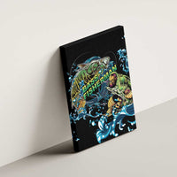 Bass Fishing Fisherman Canvas Wall Art Big Mouth Boat - Wonder Print Shop