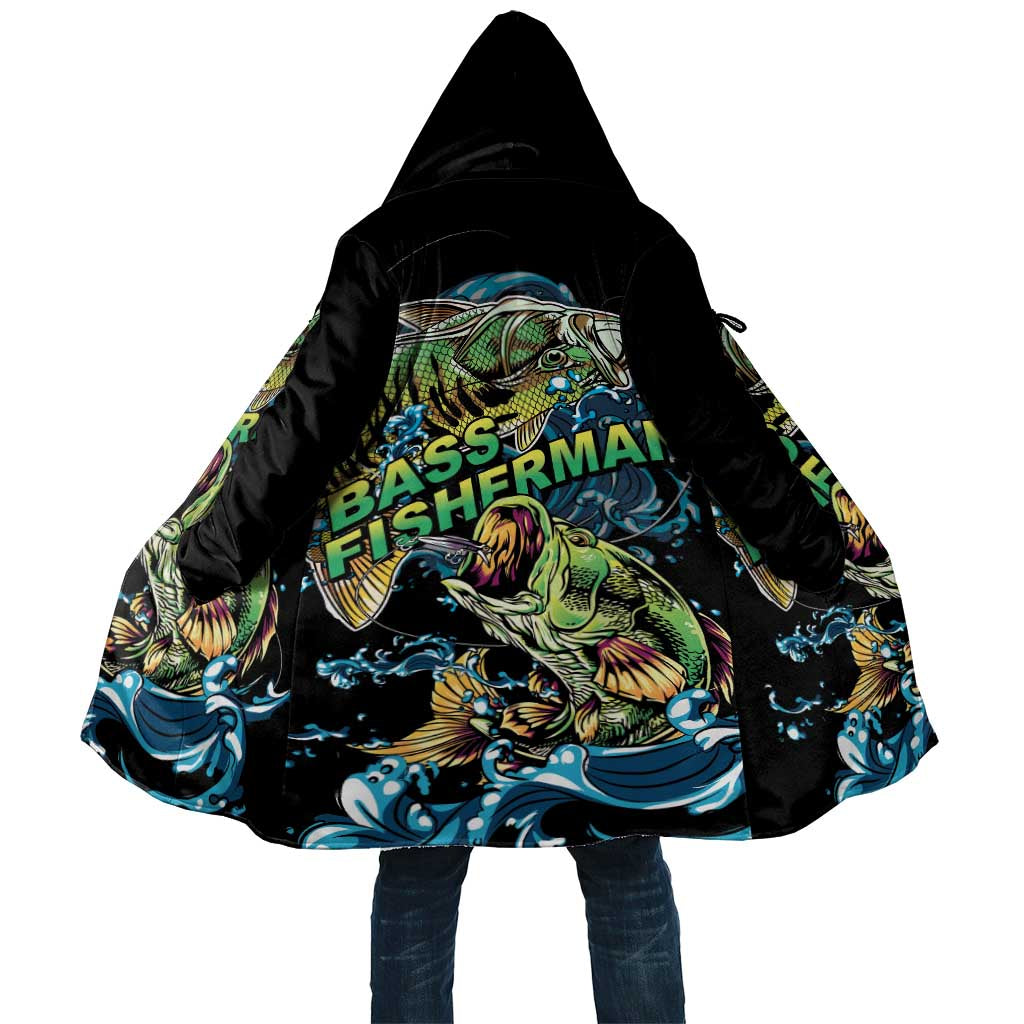 Bass Fishing Fisherman Cloak Big Mouth Boat - Wonder Print Shop