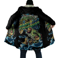 Bass Fishing Fisherman Cloak Big Mouth Boat - Wonder Print Shop