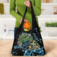 Bass Fishing Fisherman Grocery Bag Big Mouth Boat - Wonder Print Shop