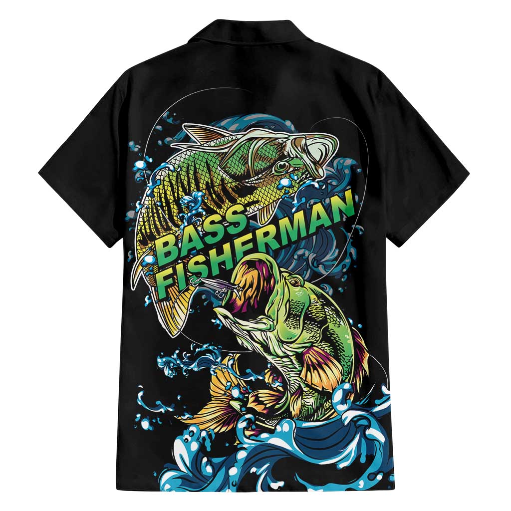 Bass Fishing Fisherman Hawaiian Shirt Big Mouth Boat - Wonder Print Shop