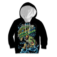 Bass Fishing Fisherman Kid Hoodie Big Mouth Boat - Wonder Print Shop