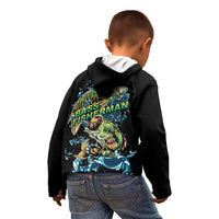 Bass Fishing Fisherman Kid Hoodie Big Mouth Boat - Wonder Print Shop