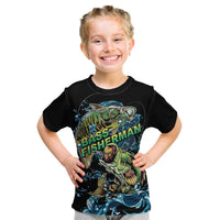 Bass Fishing Fisherman Kid T Shirt Big Mouth Boat - Wonder Print Shop