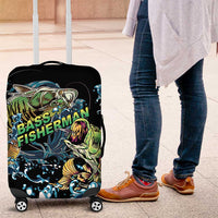 Bass Fishing Fisherman Luggage Cover Big Mouth Boat - Wonder Print Shop
