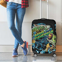 Bass Fishing Fisherman Luggage Cover Big Mouth Boat - Wonder Print Shop