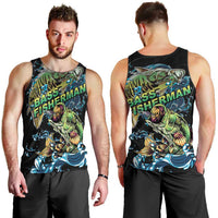 Bass Fishing Fisherman Men Tank Top Big Mouth Boat - Wonder Print Shop