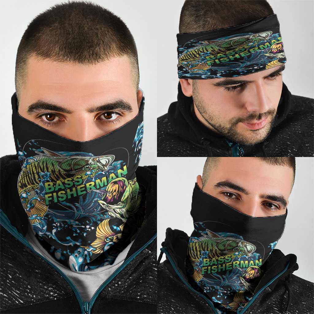 Bass Fishing Fisherman Neck Gaiter Big Mouth Boat - Wonder Print Shop