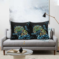 Bass Fishing Fisherman Pillow Cover Big Mouth Boat - Wonder Print Shop