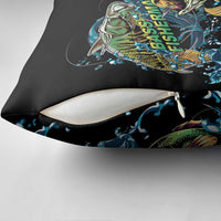 Bass Fishing Fisherman Pillow Cover Big Mouth Boat - Wonder Print Shop